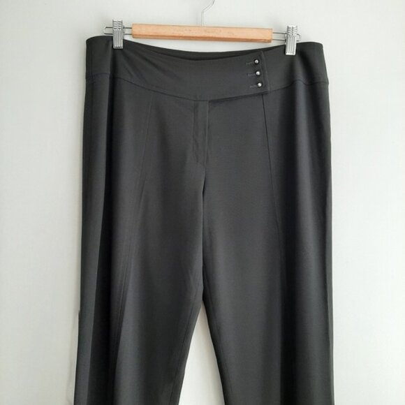 ESCADA Wool Blend Trousers Dress Pants Neutral Black Sz M | Eur 40 Flawed - Picture 3 of 16